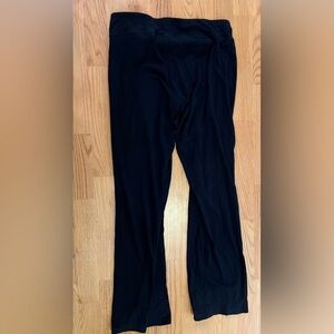 Black Wide-Leg Stretch Pants